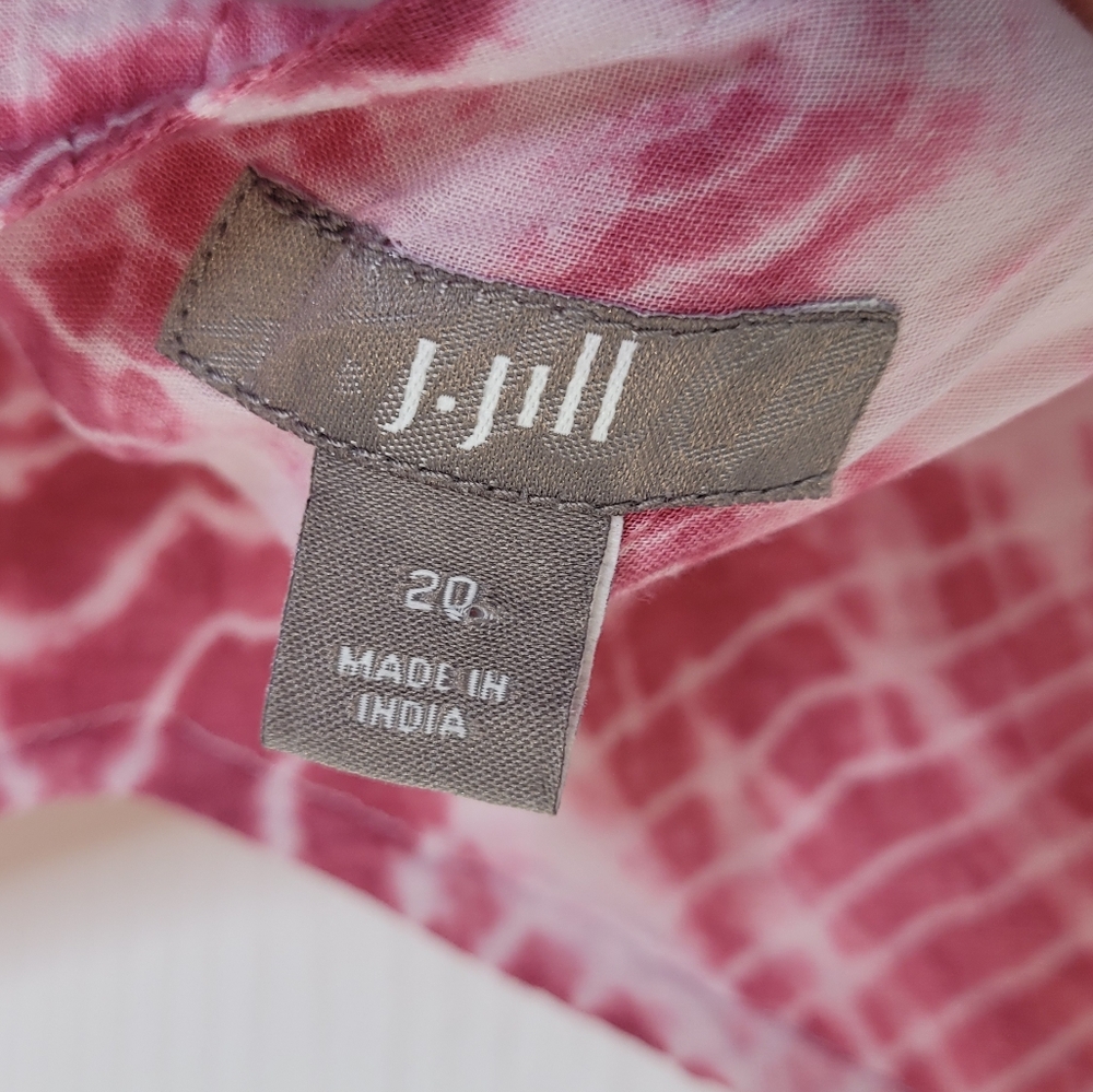J. Jill Pink and White Tie-Dye Maxi Sundress - Picture 6 of 7